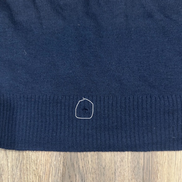 VTG David Gregg Button Neck Sweater Navy Blue (Medium) - Picture 8 of 10